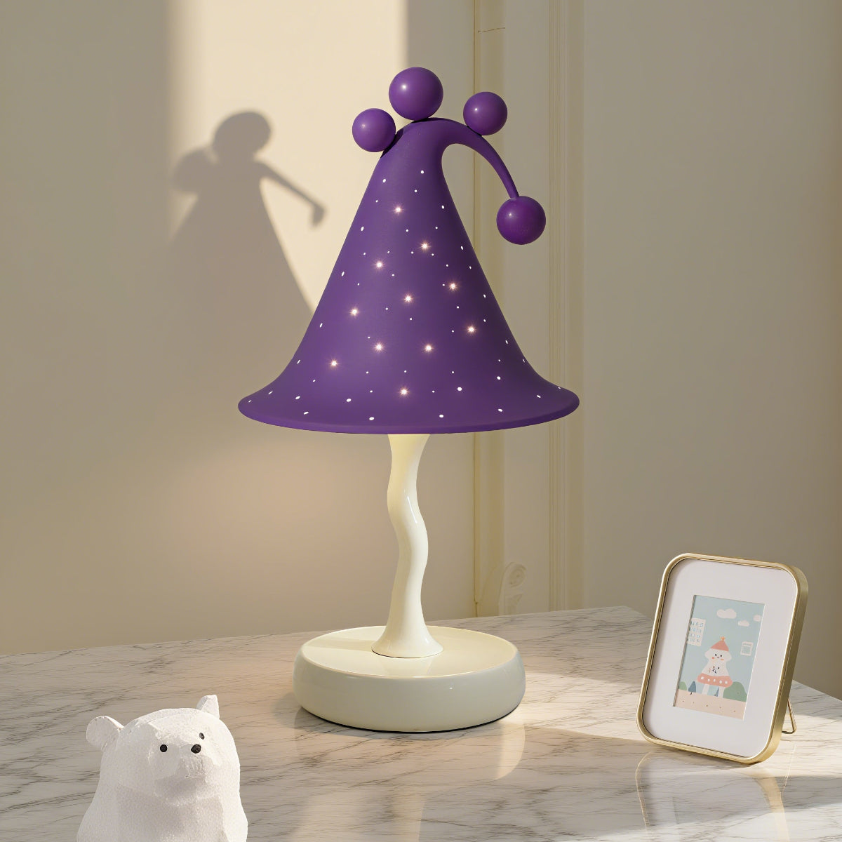 Purple children's lamp with star design - QianLai Lighting Fixtures Store