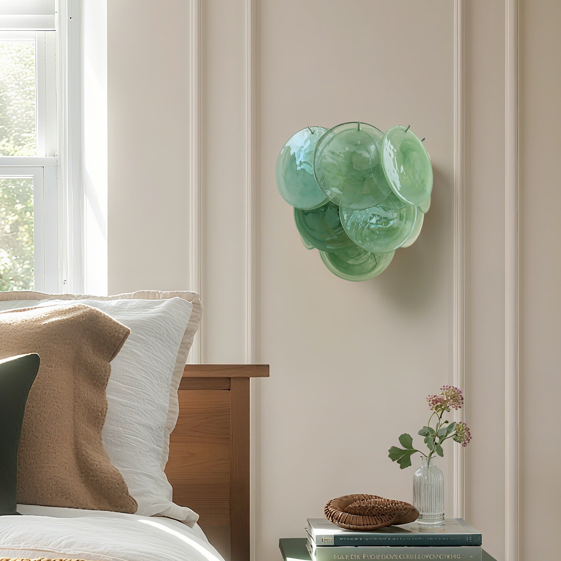 Colorful glass wall lamp featuring contemporary light fixtures | QianLai Lighting Fixtures Online Store