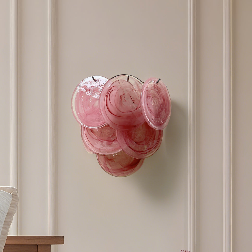 Colorful glass wall lamp featuring contemporary light fixtures | QianLai Lighting Fixtures Online Store