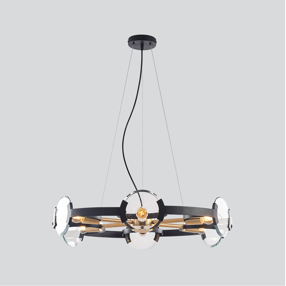 Modern Chandeliers In Black And Gold Design