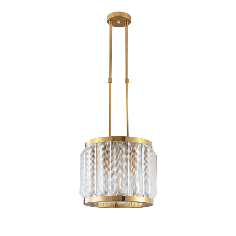 Gold Pendant Lamp With Mesh Design