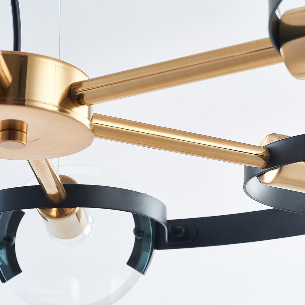 Modern Chandeliers In Black And Gold Design