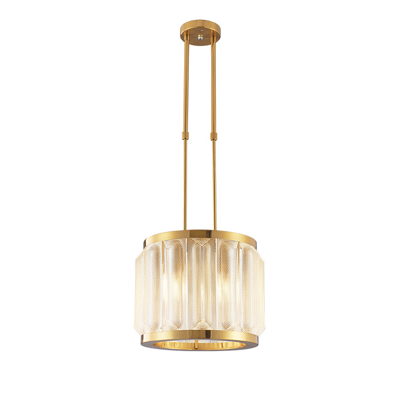 Gold Pendant Lamp With Mesh Design