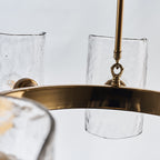 Modern Light Luxury Textured Glass Gold Chandeliers