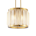 Gold Pendant Lamp With Mesh Design