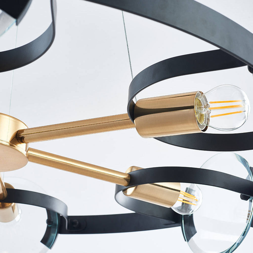 Modern Chandeliers In Black And Gold Design