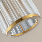 Gold Pendant Lamp With Mesh Design