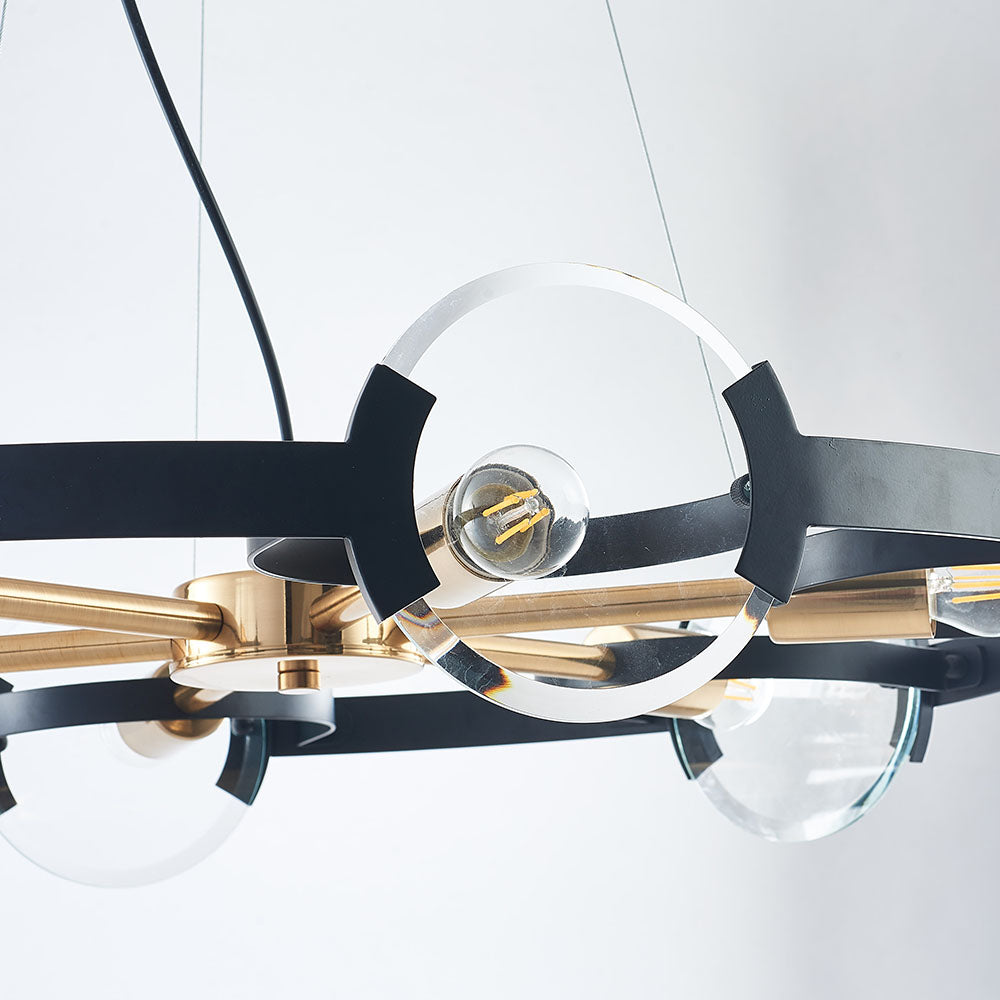 Modern Chandeliers In Black And Gold Design