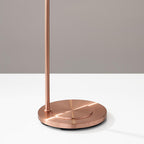 Black Lampshade And Copper Base Floor Lamp