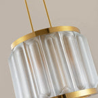 Gold Pendant Lamp With Mesh Design
